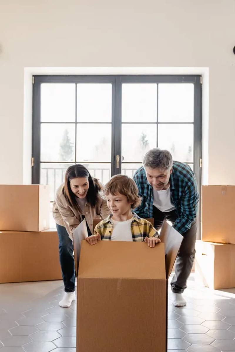 Family Moving into their new home covered by OnCall Home Warranty